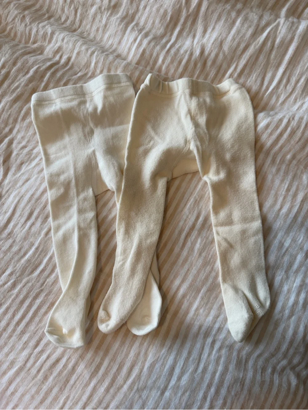 Cream Baby Footed Tights